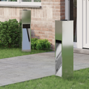 vidaXL Napelemes LED Útjelző Lámpa 2 pcs Ezüst Galvanizált