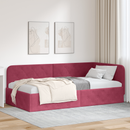 vidaXL Sarokágy keret Bordó 90 x 190 cm Bársony