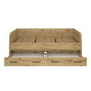 Ágy 2S, 90x200, artisan tölgy, AIRON