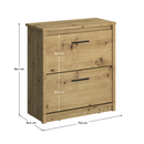 Cipősszekrény 2K, artisan tölgy, AIRON