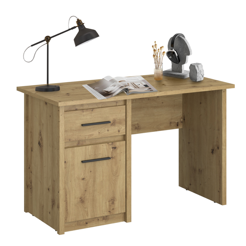 Számítógépasztal 1D1S/120, artisan tölgy, AIRON