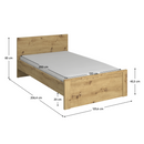 Ágy, 120x200, artisan tölgy, AIRON