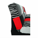 Kanapé ágyfunkcióval és ágyneműtartóval, szövet piros, ALABAMA