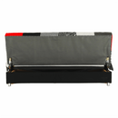 Kanapé ágyfunkcióval és ágyneműtartóval, szövet piros, ALABAMA