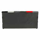 Kanapé ágyfunkcióval és ágyneműtartóval, szövet piros, ALABAMA