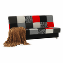 Kanapé ágyfunkcióval és ágyneműtartóval, szövet piros, ALABAMA