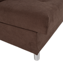 Kihúzható kanapé, barna, ALADA