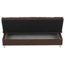 Kihúzható kanapé, barna, ALADA