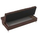 Kihúzható kanapé, barna, ALADA
