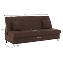Kihúzható kanapé, barna, ALADA
