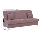 Kihúzható kanapé, rózsaszín, ALADA