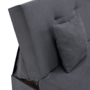 Kihúzható kanapé, szürke, ALADA