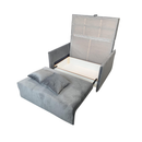 Kinyitható 2-es ülés, világosszürke szövet Riviera, ALANA