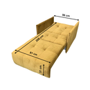 Kinyitható fotel, mustár színű szövet Riviera, ALANA