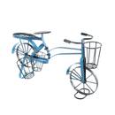 Kerékpár alakú RETRO virágcserép, fekete/kék, ALBO