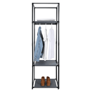 Polcállvány, fém/szövet, fekete, ALBUS