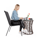 Rakásolható szék, sötétszürke/fekete, ALDERA