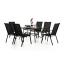 Rakásolható szék, sötétszürke/fekete, ALDERA