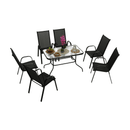 Rakásolható szék, sötétszürke/fekete, ALDERA