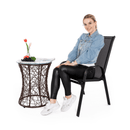 Rakásolható szék, sötétszürke/fekete, ALDERA