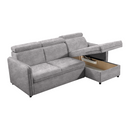 Kinyitható ülőgarnitúra, világosszürke, ALECHANDRO B ROH