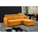 Kinyitható ülőgarnitúra, mustárszínű, ALECHANDRO A ROH