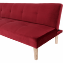 Kanapé széthúzhatós,  bordó/tölgy, ALIDA