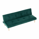 Kanapé széthúzhatós, smaragd/tölgy, ALIDA