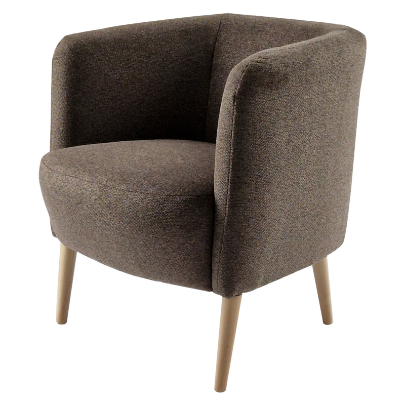 Fotel, barna/bükk, ALIEN