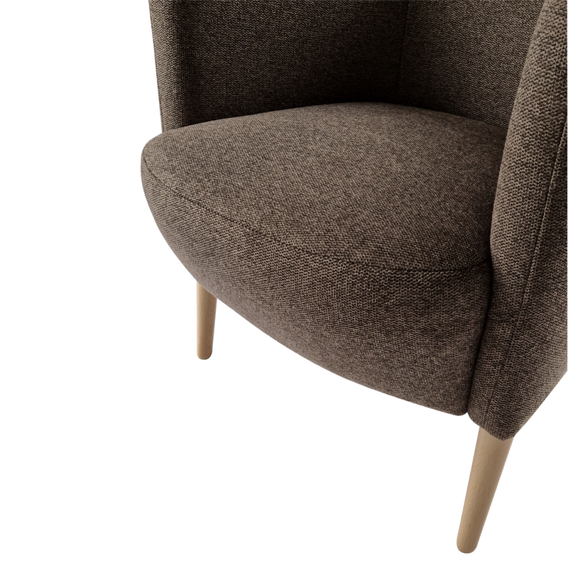 Fotel, barna/bükk, ALIEN