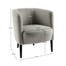 Fotel, világosszürke/fekete, ALIEN