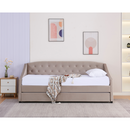 Kihúzható ágy, barnásszürke Taupe, ALODA