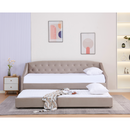 Kihúzható ágy, barnásszürke Taupe, ALODA