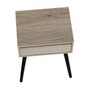 Kisasztal/éjjeliszekrény, tölgy/fekete, ALYSANDRA TYP 1