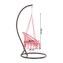 Függő szék, pamut+fém/rózsaszín, AMADO 2 NEW