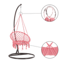 Függő szék, pamut+fém/rózsaszín, AMADO 2 NEW