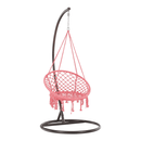 Függő szék, pamut+fém/rózsaszín, AMADO 2 NEW