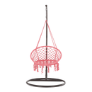 Függő szék, pamut+fém/rózsaszín, AMADO 2 NEW