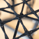 Függő szék, pamut+fém/fekete, AMADO 2 NEW