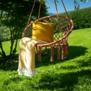 Függő szék, pamut+fém/bézs barna, AMADO 2 NEW