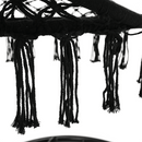 Függő szék, pamut+fém/fekete, AMADO 2 NEW