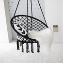 Függő szék, pamut+fém/fekete, AMADO 2 NEW