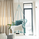 Függő szék, pamut+fém/menta, AMADO 2 NEW