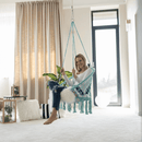 Függő szék, pamut+fém/menta, AMADO 2 NEW