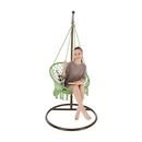 Függő szék, pamut+fém/zöld greenery, AMADO 2 NEW