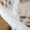 Függő szék, pamut+fém/fehér, AMADO 2 NEW