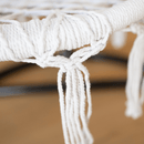 Függő szék, pamut+fém/fehér, AMADO 2 NEW