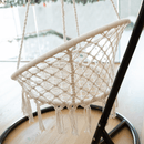 Függő szék, pamut+fém/fehér, AMADO 2 NEW