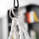 Függő szék, pamut+fém/fehér, AMADO 2 NEW