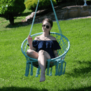 Függő szék, pamut+fém/menta, AMADO 2 NEW